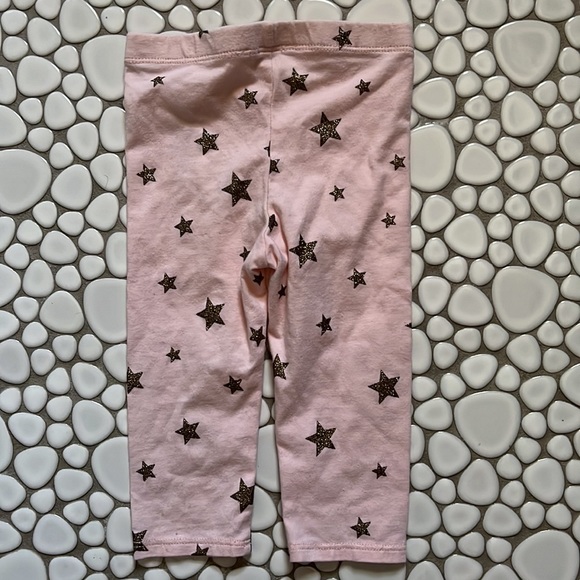 Little Marc Jacobs Light Pink & Gold Glitter Star Leggings Baby Girl Sz 9mo - Picture 4 of 5
